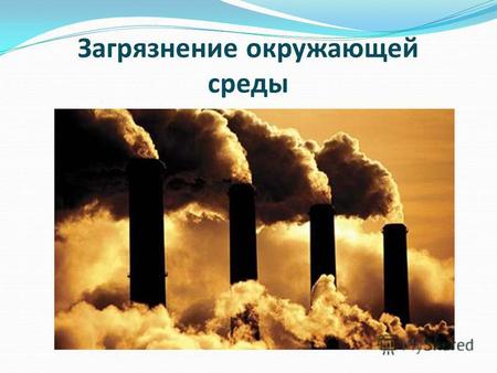 Презентация по теме: Загрязнение окружающей среды.