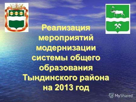 Реализация мероприятий модернизации системы общего образования Тындинского района на 2013 год.