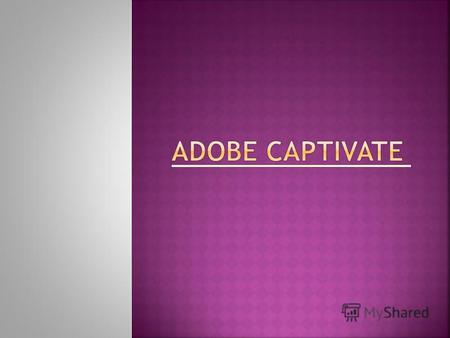 Adobe Captivate - программное обеспечение, представляет собой лучшее в отрасли решение для быстрого создания и сопровождения профессиональных проектов.