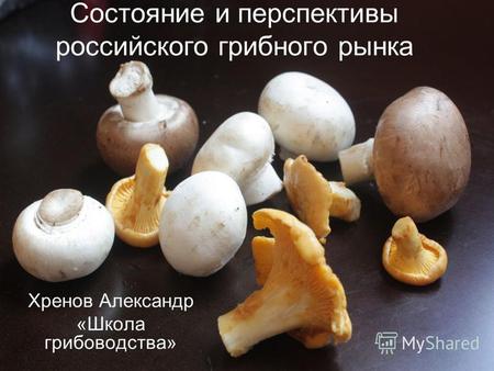 Состояние и перспективы российского грибного рынка Хренов Александр «Школа грибоводства»