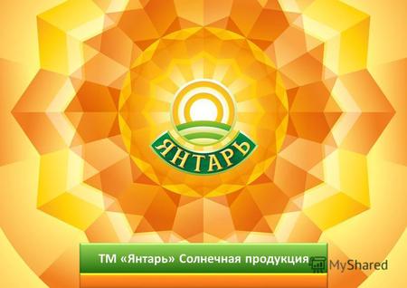 ТМ «Янтарь» Солнечная продукция. 2 Компания Янтарь предлагает своим потребителям только качественные продукты, произведенные из отборных семян подсолнечника.
