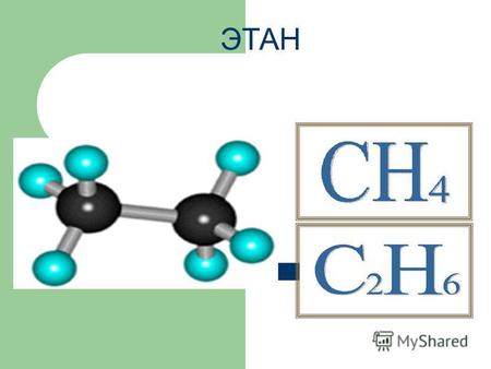 ЭТАН ХИМИЧЕСКИЕ СВОЙСТВА ЭТАНА H 3 C-CH 3 +Cl 2 H 3 C-CH 2 Cl+HCl этан хлорэтан H 2 C=CH 2 этилен Рb(С 2 Н 5 ) 4 тетраэтилсвинец.