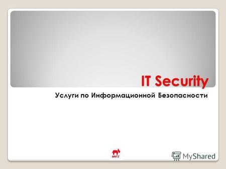 IT Security Услуги по Информационной Безопасности.