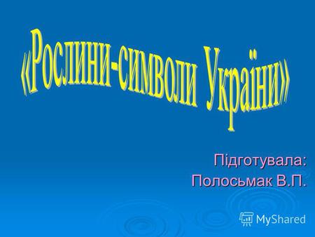 Підготувала: Полосьмак В.П.. Народні символи України це святині українського народу. В українській графіці використовуються символи й образи з пісенної.