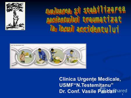 1 Clinica Urgenţe Medicale, USMFN.Testemiţanu Dr. Conf. Vasile Pascari.