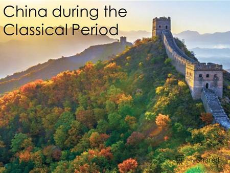 China during the Classical Period. As we go through the lecture please remember to make notes about the Key Concepts. 2.1. The Development and Codification.