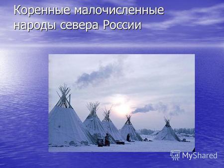 Коренные малочисленные народы севера России Коренные малочисленные народы севера России.