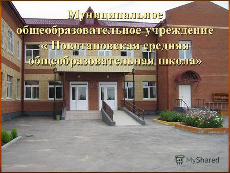 Муниципальное общеобразовательное учреждение « Новотаповская средняя общеобразовательная школа»