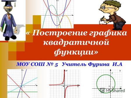« Построение графика квадратичной функции» МОУ СОШ 5 Учитель Фурина И.А.