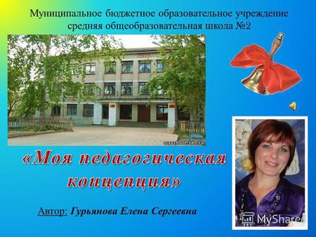 Автор: Гурьянова Елена Сергеевна Муниципальное бюджетное образовательное учреждение средняя общеобразовательная школа 2.