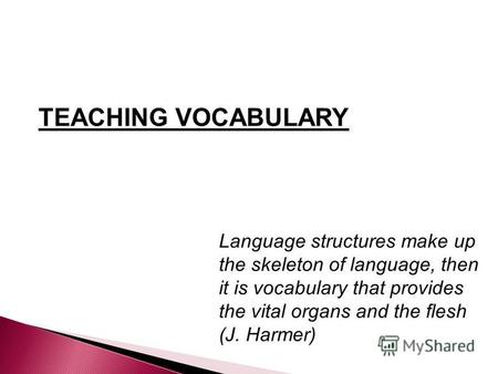 Курсовая Работа Teaching Vocabulary