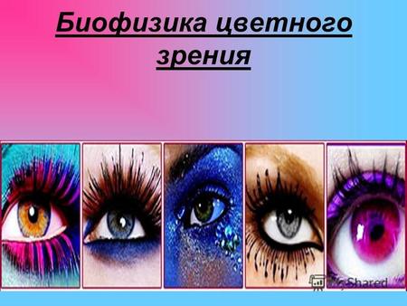 Биофизика цветного зрения. Феноменология цветовосприятия Зрительный мир человека с нормальным цветовым зрением чрезвычайно насыщен цветовыми оттенками.