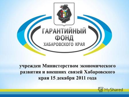 Учрежден Министерством экономического развития и внешних связей Хабаровского края 15 декабря 2011 года.