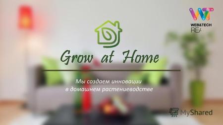 1 Grow at Home Мы создаем инновации в домашнем растениеводстве.