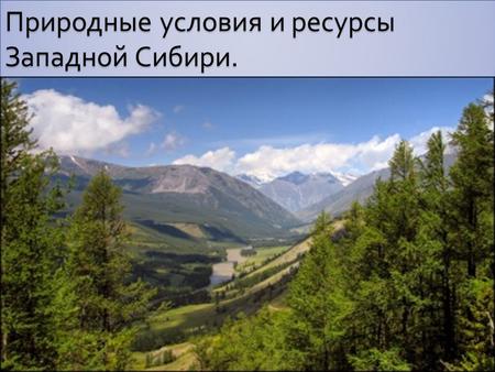 Природные условия и ресурсы Западной Сибири.. Западная Сибирь величайшая равнина Евразии с огромными площадями болот, запасами нефти и газа мирового значения.