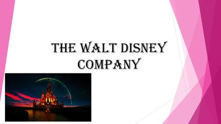 The Walt Disney Company. История… The Walt Disney Company один из крупнейших финансовых конгломератов индустрии развлечений в мире. Основанная 16 октября.