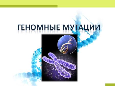Геномные мутации - это мутации, которые приводят к добавлению либо утрате одной, нескольких или полного гаплоидного набора хромосом. Геномные мутации.
