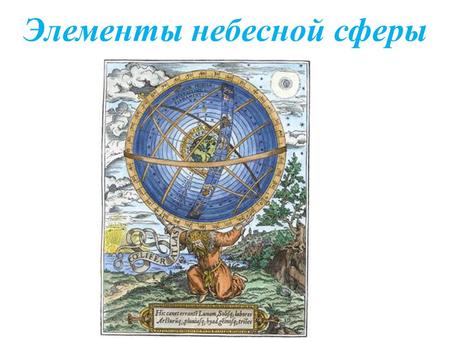 Элементы небесной сферы. Небесная сфера -Небесная сфера - воображаемая сфера произвольного радиуса с центром в точке наблюдения.