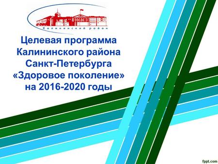 Целевая программа Калининского района Санкт-Петербурга «Здоровое поколение» на 2016-2020 годы.