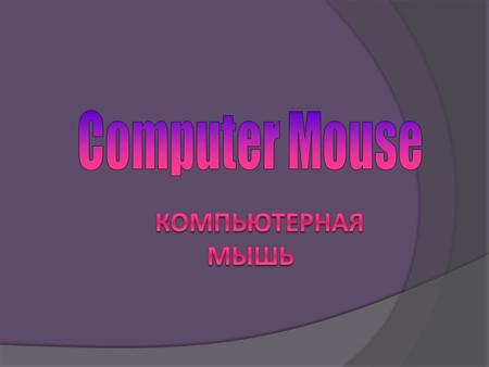 Computer Mouse (компьютерная мышь)