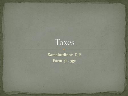 taxes 