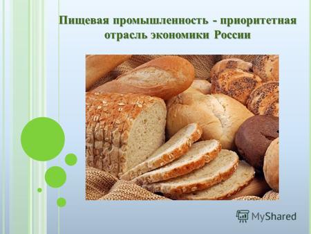 Пищевая промышленность - приоритетная отрасль экономики России.