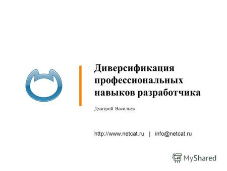 | info@netcat.ru Диверсификация профессиональных навыков разработчика Дмитрий Васильев.