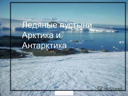 Ледяные пустыни Арктика и Антарктика Ледяные пустыни Арктика и Антарктика.