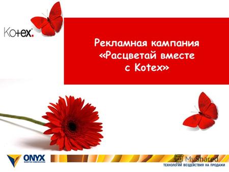 Рекламная кампания «Расцветай вместе с Kotex». 1872 Джон Кимберли открыл бумажную фабрику, где был изобретен материал – целлюкотон. 2009 В 2003 году сделан.