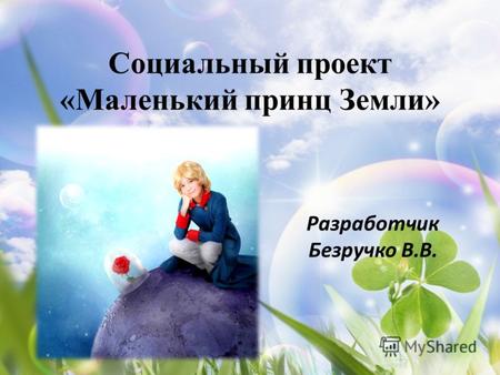 Социальный проект «Маленький принц Земли» Разработчик Безручко В.В.