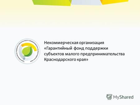 Некоммерческая организация «Гарантийный фонд поддержки субъектов малого предпринимательства Краснодарского края»