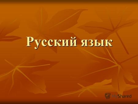 Русский язык. Три склонения имен существительных.