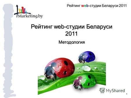 Рейтинг web-студии Беларуси 2011 1 Рейтинг web-студии Беларуси 2011 Методология Рейтинг web-студии Беларуси 2011.