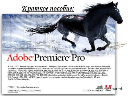 Краткое пособие:. О программе: Прежде всего нужно сказать, что Adobe Premier Pro является одной из лучших программ по работе с видео. С помощью этой программы.