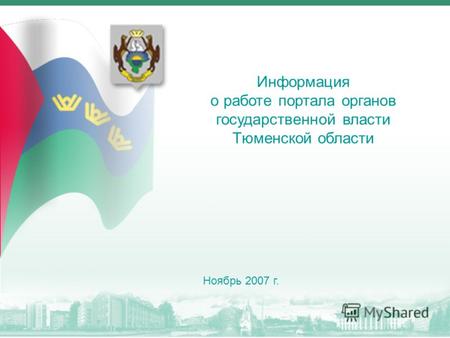 Информация о работе портала органов государственной власти Тюменской области Ноябрь 2007 г.