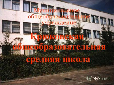 Муниципальное общеобразовательное учреждение Крюковская общеобразовательная средняя школа.