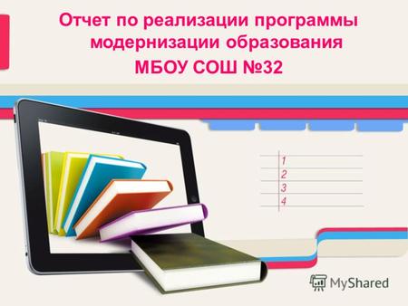 Отчет по реализации программы модернизации образования МБОУ СОШ 32.