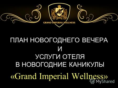 ПЛАН НОВОГОДНЕГО ВЕЧЕРА «Grand Imperial Wellness» И УСЛУГИ ОТЕЛЯ В НОВОГОДНИЕ КАНИКУЛЫ.