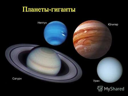 Планеты-гиганты. Основные характеристики орбит планет–гигантов Основные физические характеристики планет–гигантов.