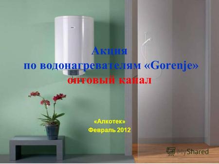 Акция по водонагревателям «Gorenje» оптовый канал «Алкотек» Февраль 2012.