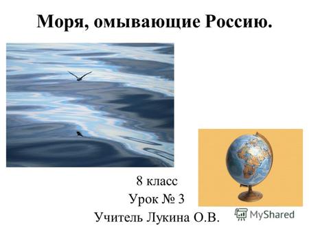 Моря, омывающие Россию. 8 класс Урок 3 Учитель Лукина О.В.