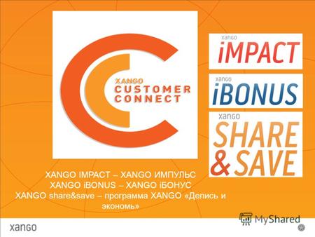 XANGO IMPACT – XANGO ИМПУЛЬС XANGO iBONUS – XANGO iБОНУС XANGO share&save – программа XANGO «Делись и экономь»
