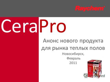 CeraPro Анонс нового продукта для рынка теплых полов Новосибирск, Февраль 2011.