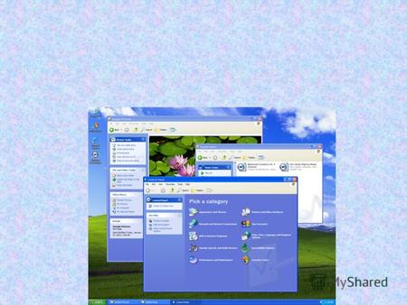 Графический интерфейс Windows Графический интерфейс позволяет осуществлять взаимодействие человека с компьютером в форме диалога с использованием окон,