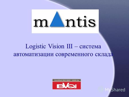 Logistic Vision III – система автоматизации современного склада.