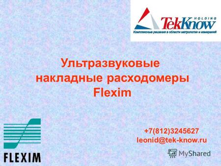 Ультразвуковые накладные расходомеры Flexim +7(812)3245627 leonid@tek-know.ru.