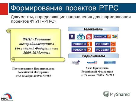 Постановление Правительства Российской Федерации от 3 декабря 2009 г. 985 Указ Президента Российской Федерации от 24 июня 2009 г. 715 Документы, определяющие.