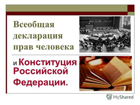 Всеобщая декларация прав человека и Конституция Российской Федерации.