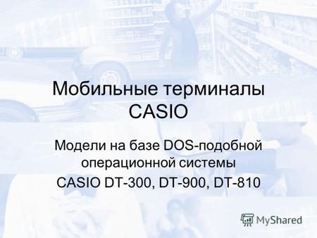 Мобильные терминалы CASIO Модели на базе DOS-подобной операционной системы CASIO DT-300, DT-900, DT-810.