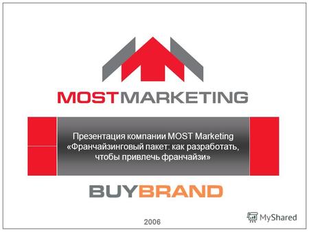 2006 Презентация компании MOST Marketing «Франчайзинговый пакет: как разработать, чтобы привлечь франчайзи»